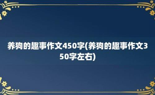 养狗的趣事作文450字(养狗的趣事作文350字左右)