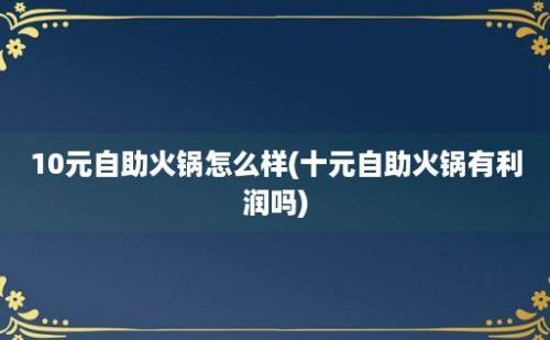 10元自助火锅怎么样(十元自助火锅有利润吗)