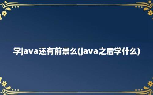 学java还有前景么(java之后学什么)