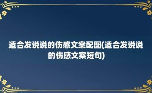 适合发说说的伤感文案配图(适合发说说的伤感文案短句)