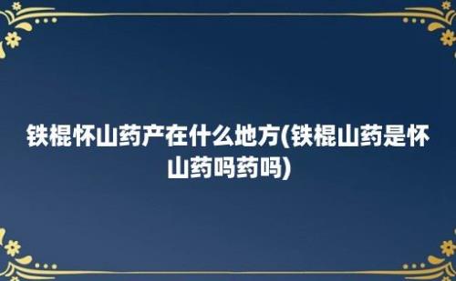 铁棍怀山药产在什么地方(铁棍山药是怀山药吗药吗)