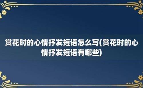 赏花时的心情抒发短语怎么写(赏花时的心情抒发短语有哪些)