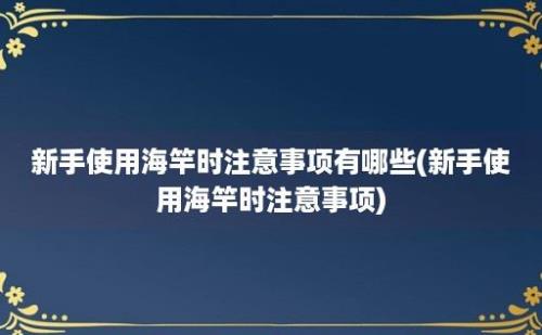 新手使用海竿时注意事项有哪些(新手使用海竿时注意事项)