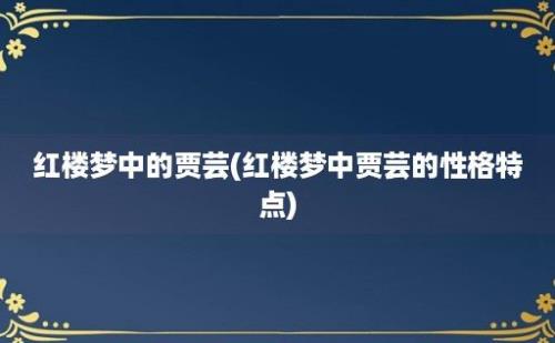 红楼梦中的贾芸(红楼梦中贾芸的性格特点)