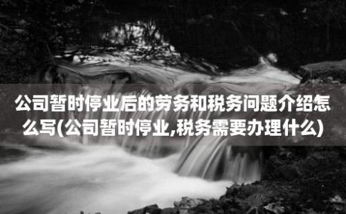 公司暂时停业后的劳务和税务问题介绍怎么写(公司暂时停业,税务需要办理什么)