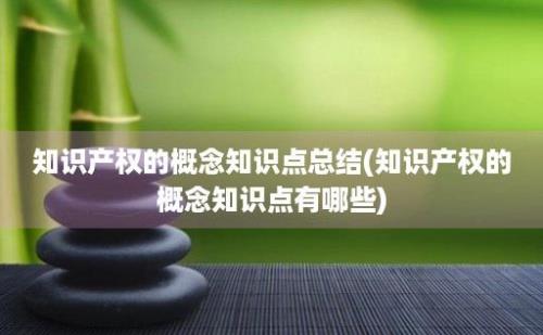 知识产权的概念知识点总结(知识产权的概念知识点有哪些)