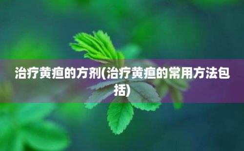 治疗黄疸的方剂(治疗黄疸的常用方法包括)