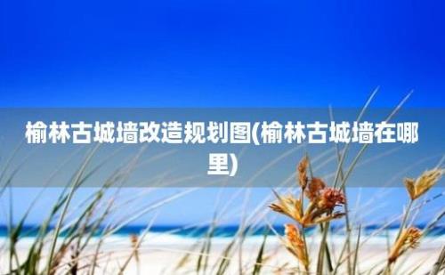 榆林古城墙改造规划图(榆林古城墙在哪里)