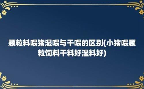 颗粒料喂猪湿喂与干喂的区别(小猪喂颗粒饲料干料好湿料好)