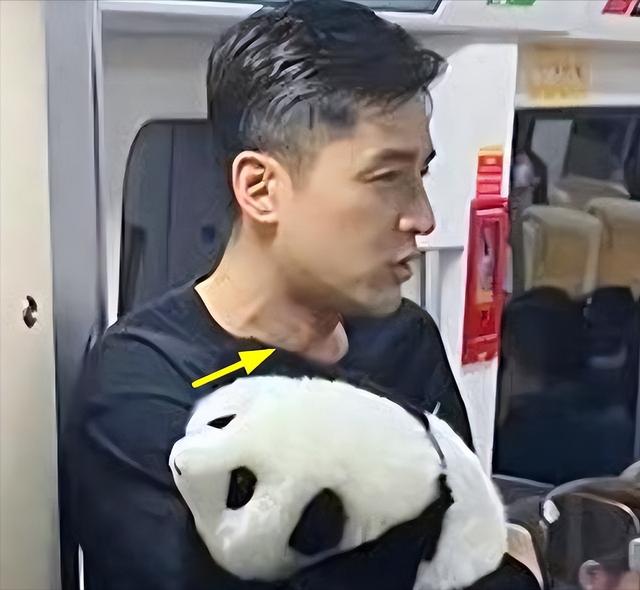 胡歌抱国宝现身地铁（和剧组人员抱着熊猫玩具乘车）(8)