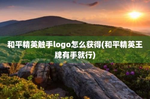 和平精英触手logo怎么获得(和平精英王牌有手就行)