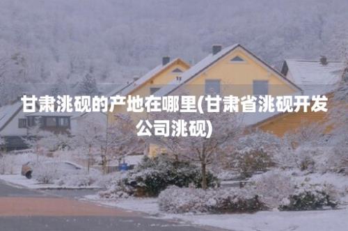 甘肃洮砚的产地在哪里(甘肃省洮砚开发公司洮砚)