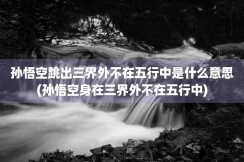 孙悟空跳出三界外不在五行中是什么意思(孙悟空身在三界外不在五行中)