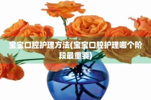 宝宝口腔护理方法(宝宝口腔护理哪个阶段最重要)