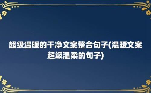 超级温暖的干净文案整合句子(温暖文案超级温柔的句子)