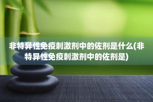 非特异性免疫刺激剂中的佐剂是什么(非特异性免疫刺激剂中的佐剂是)