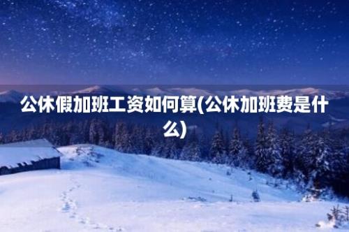 公休假加班工资如何算(公休加班费是什么)