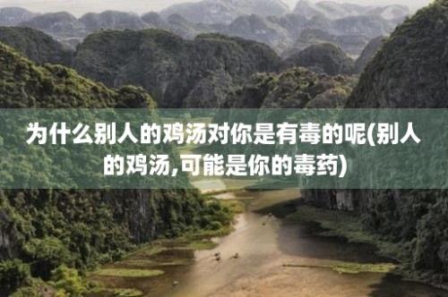 为什么别人的鸡汤对你是有毒的呢(别人的鸡汤,可能是你的毒药)