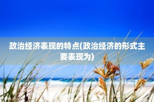 政治经济表现的特点(政治经济的形式主要表现为)