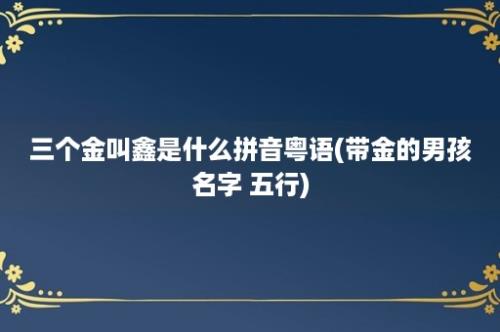 三个金叫鑫是什么拼音粤语(带金的男孩名字 五行)