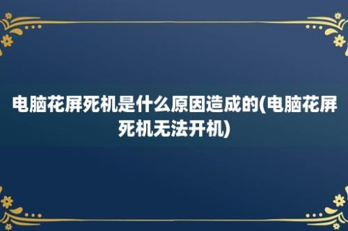 电脑花屏死机是什么原因造成的(电脑花屏死机无法开机)