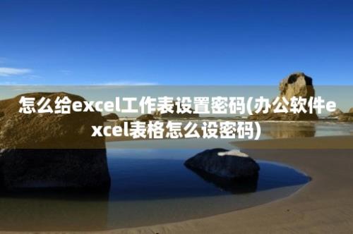 怎么给excel工作表设置密码(办公软件excel表格怎么设密码)