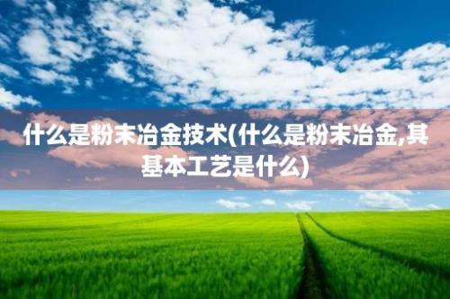 什么是粉末冶金技术(什么是粉末冶金,其基本工艺是什么)