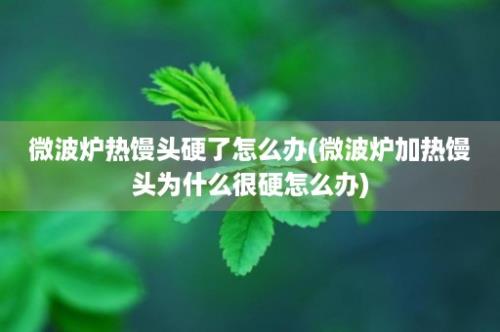 微波炉热馒头硬了怎么办(微波炉加热馒头为什么很硬怎么办)