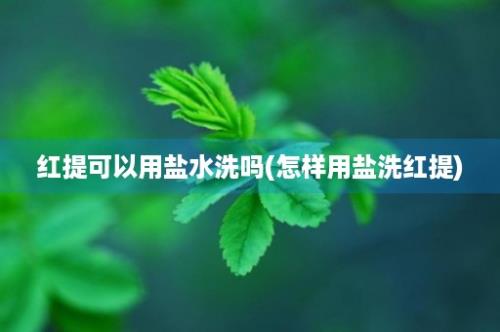 红提可以用盐水洗吗(怎样用盐洗红提)