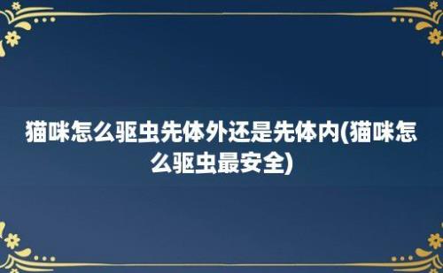 猫咪怎么驱虫先体外还是先体内(猫咪怎么驱虫最安全)