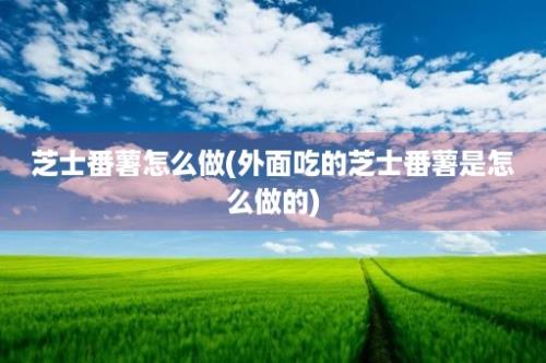 芝士番薯怎么做(外面吃的芝士番薯是怎么做的)