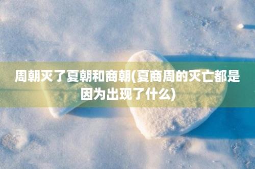 周朝灭了夏朝和商朝(夏商周的灭亡都是因为出现了什么)