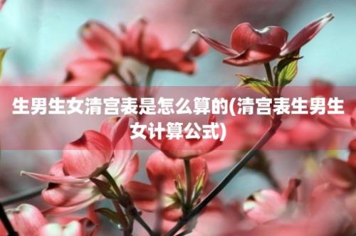 生男生女清宫表是怎么算的(清宫表生男生女计算公式)