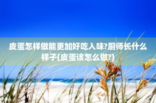 皮蛋怎样做能更加好吃入味?厨师长什么样子(皮蛋该怎么做?)