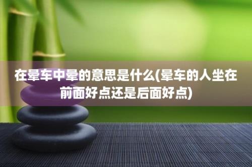 在晕车中晕的意思是什么(晕车的人坐在前面好点还是后面好点)