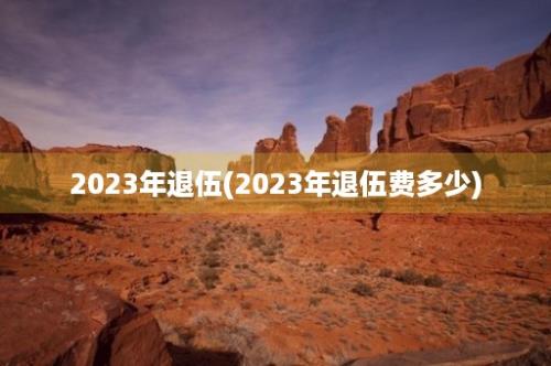 2023年退伍(2023年退伍费多少)