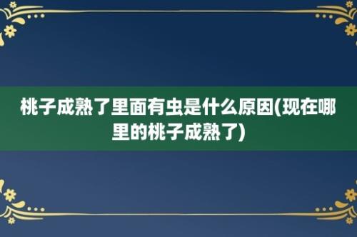 桃子成熟了里面有虫是什么原因(现在哪里的桃子成熟了)