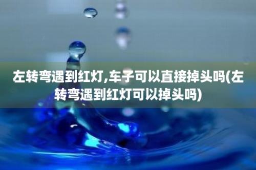 左转弯遇到红灯,车子可以直接掉头吗(左转弯遇到红灯可以掉头吗)