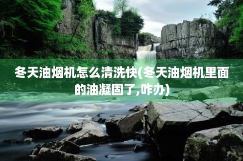 冬天油烟机怎么清洗快(冬天油烟机里面的油凝固了,咋办)