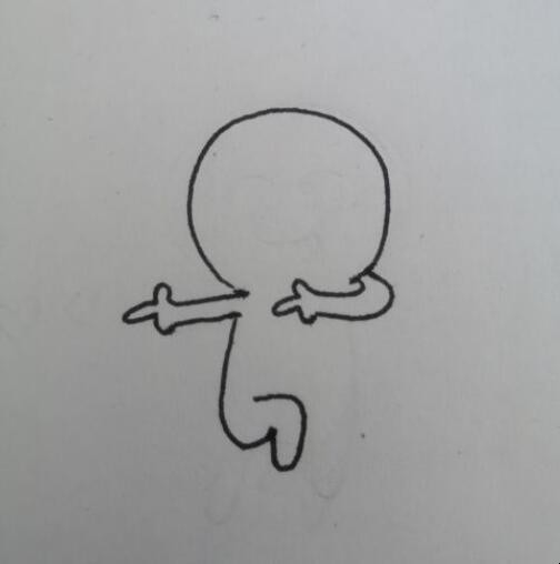 发射爱心的小人怎么画