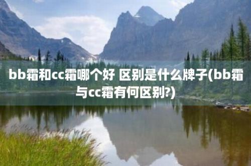 bb霜和cc霜哪个好 区别是什么牌子(bb霜与cc霜有何区别?)