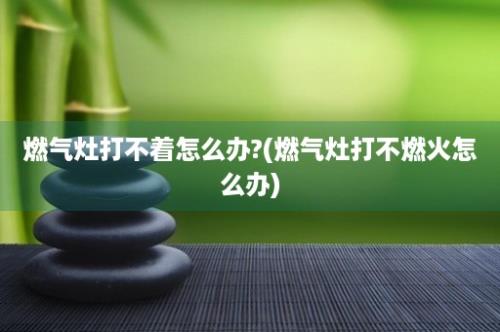 燃气灶打不着怎么办?(燃气灶打不燃火怎么办)