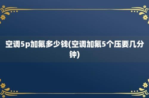 空调5p加氟多少钱(空调加氟5个压要几分钟)