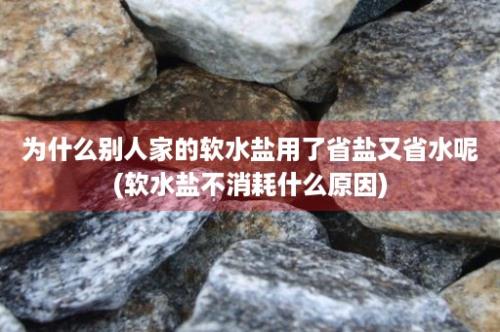 为什么别人家的软水盐用了省盐又省水呢(软水盐不消耗什么原因)