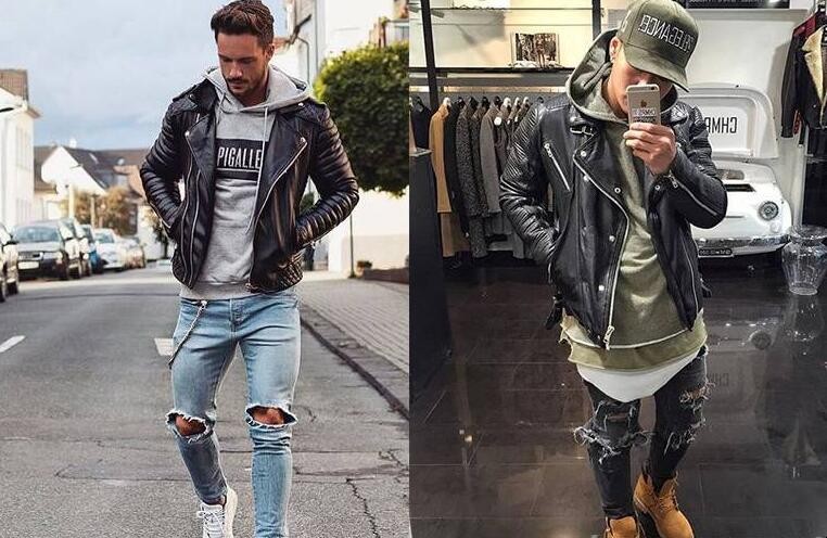 男士连帽卫衣搭配