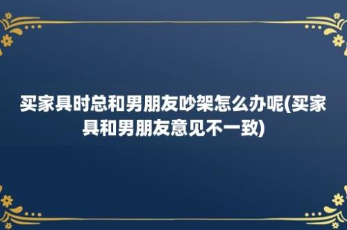 买家具时总和男朋友吵架怎么办呢(买家具和男朋友意见不一致)