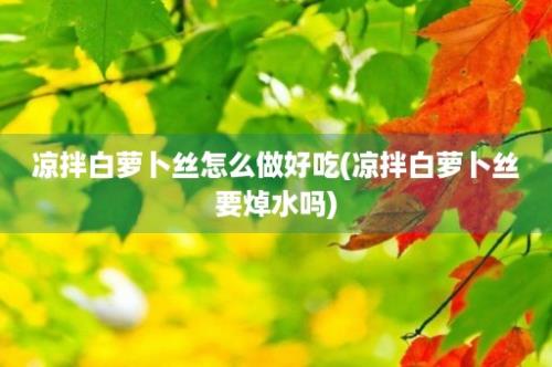 凉拌白萝卜丝怎么做好吃(凉拌白萝卜丝要焯水吗)