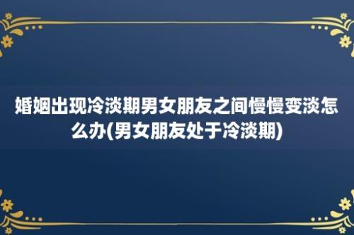 婚姻出现冷淡期男女朋友之间慢慢变淡怎么办(男女朋友处于冷淡期)