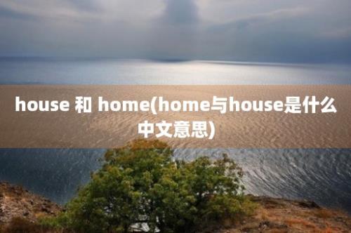 house 和 home(home与house是什么中文意思)