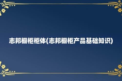 志邦橱柜柜体(志邦橱柜产品基础知识)